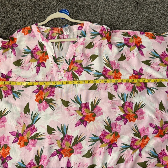 Swimsuits For All Floral Tassel Pink Swim Cover-Up Tunic Size 6/8 NWTS Pull Over - Picture 10 of 12